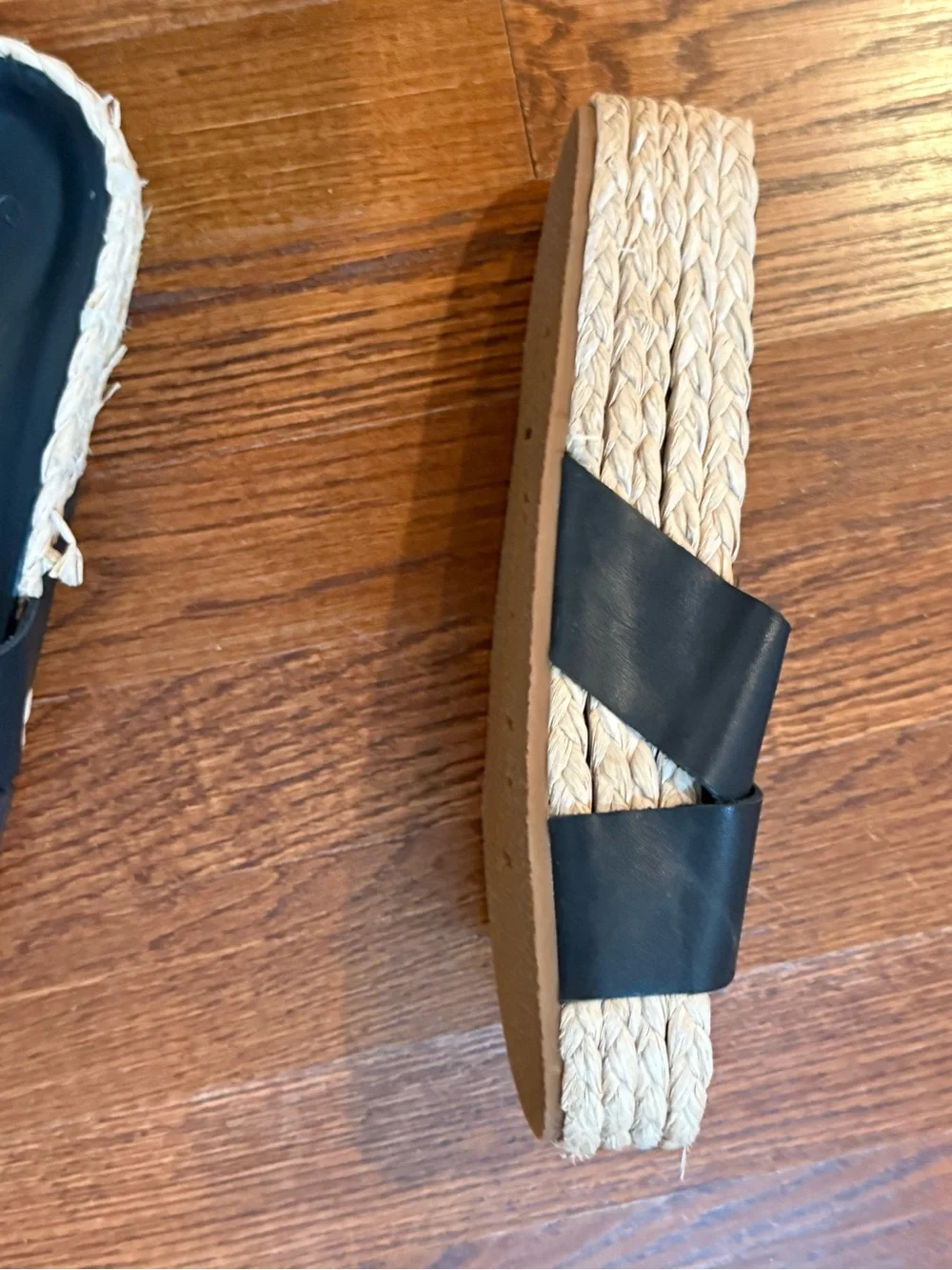 Splendid Black Crossband Espadrille Slide